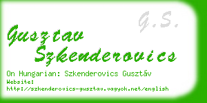 gusztav szkenderovics business card